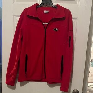 Columbia Red Georgia Bulldog Full-Zip Jacket with Black Details